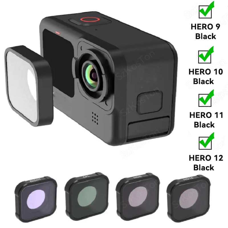 Gopro Action Camera Hero 12 Black - CPL UV ND8 ND16 ND32 ND