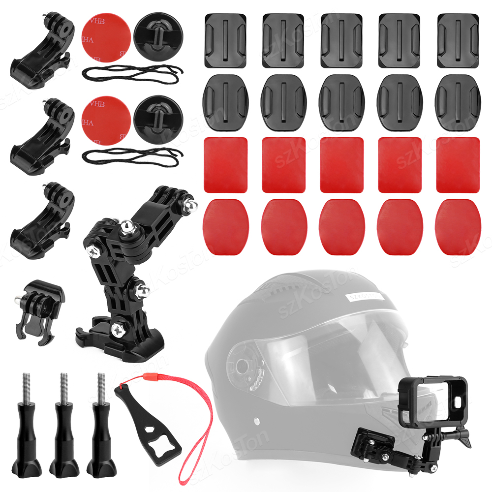 Gopro Action Camera Hero 12 Black - Motorcycle Helmet Chin Mount Kits for