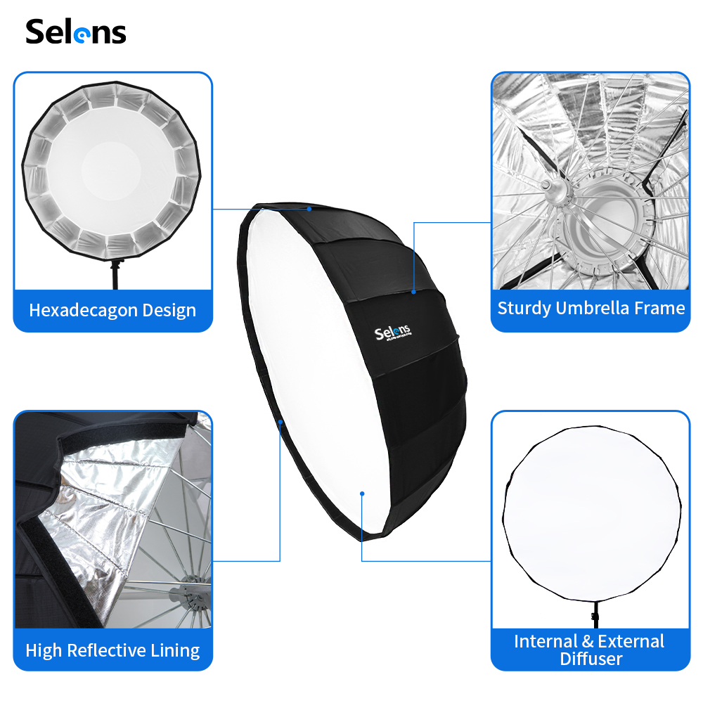 Selens 85cm Umbrella Radar Sof - Beauty Dish 55Cm 评论和价格