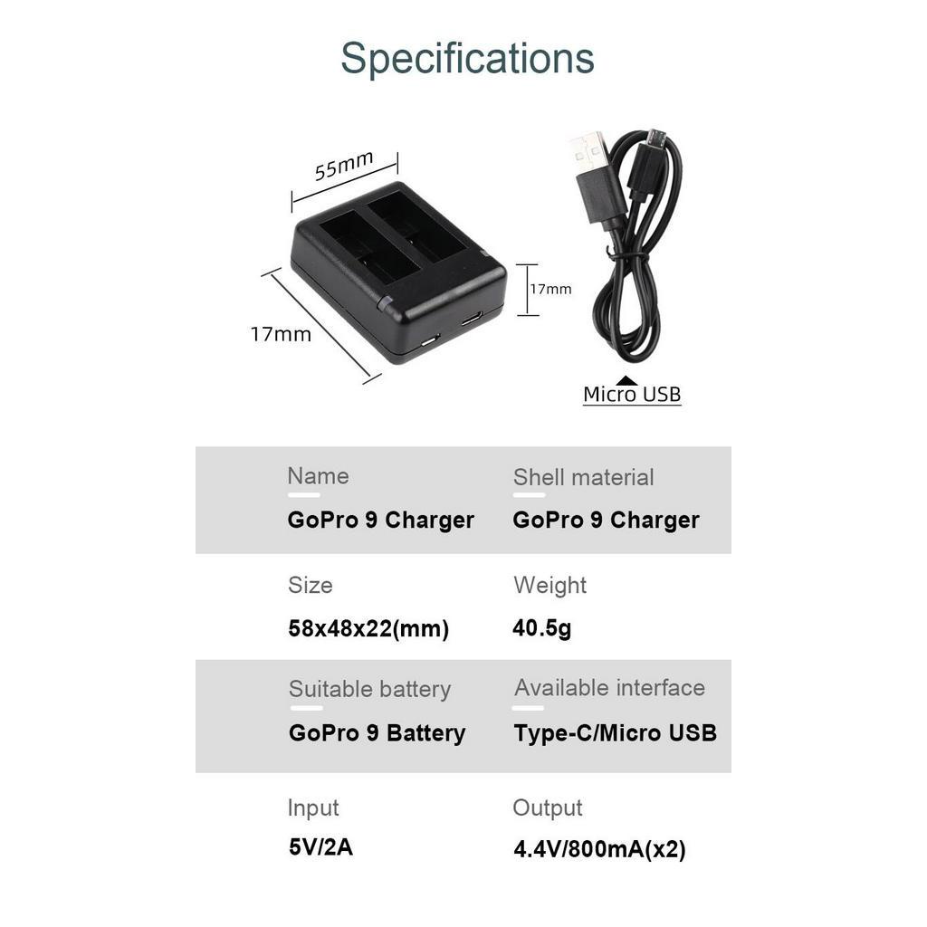 Go Pro 12 Dual Battery Charger - Gopro Action Camera Hero 12 Black 评论和价格