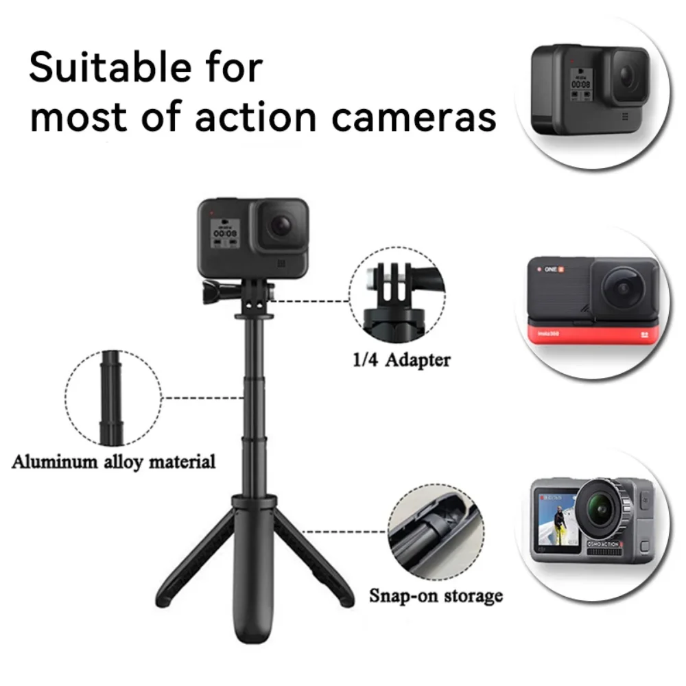 Mini Extendable Tripod Foldabl - Gopro Action Camera Hero 12 Black 评论和价格
