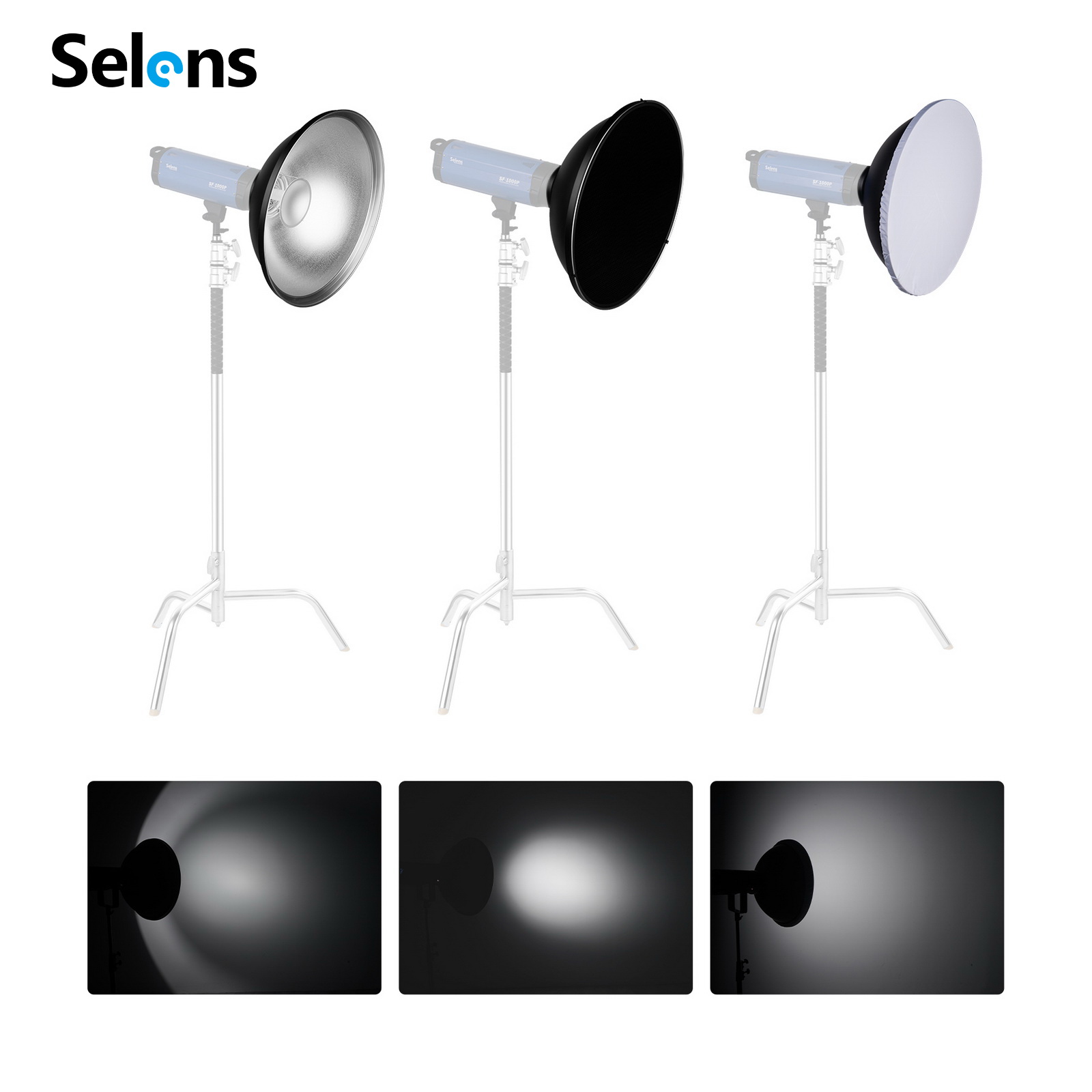 Selens 55cm Silver/White Inter - Beauty Dish 55Cm 评论和价格
